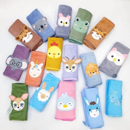 Handuk Baby Karakter (50cm x 100cm) - OWL (Handuk Bayi Lucu)