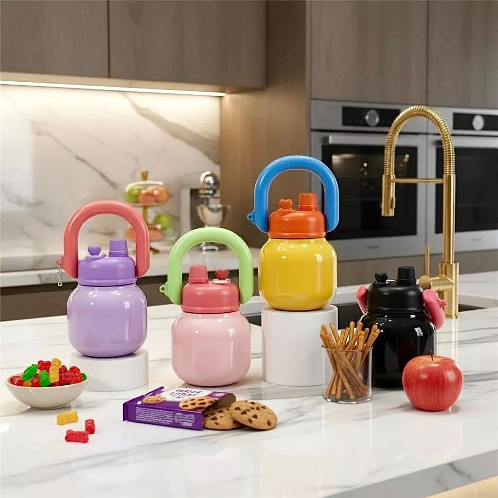 Botol Minum 2in1 JEJU 800ml (BC09) - UNGU (Tumbler Unik Anti Tumpah)