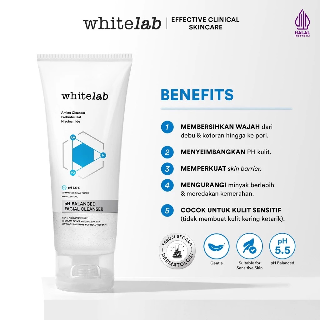 WHITELAB pH-Balanced Facial Cleanser 100gr