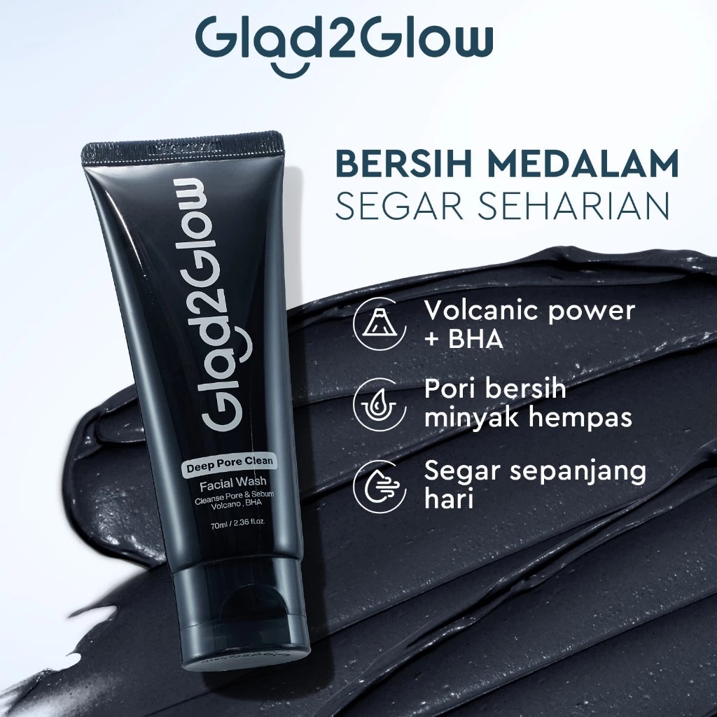 Glad 2 Glow Cleanser - Deep Pore Clean Facial Wash 70ml Glad 2 Glow Cleanser - Deep Pore Clean Facial Wash 70ml