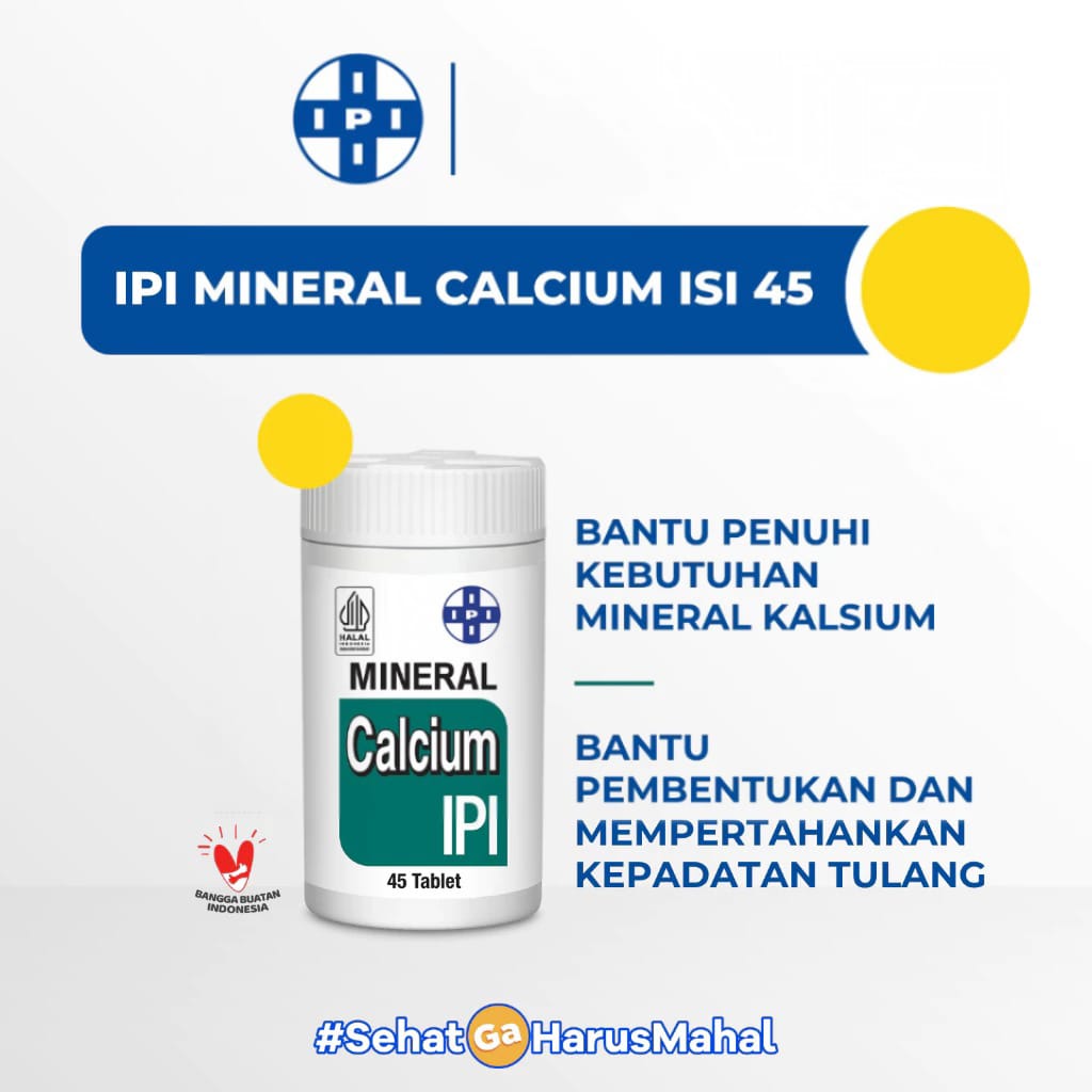 IPI Mineral Calcium (Isi 45 Tablet) - Vitamin Suplemen Kesehatan