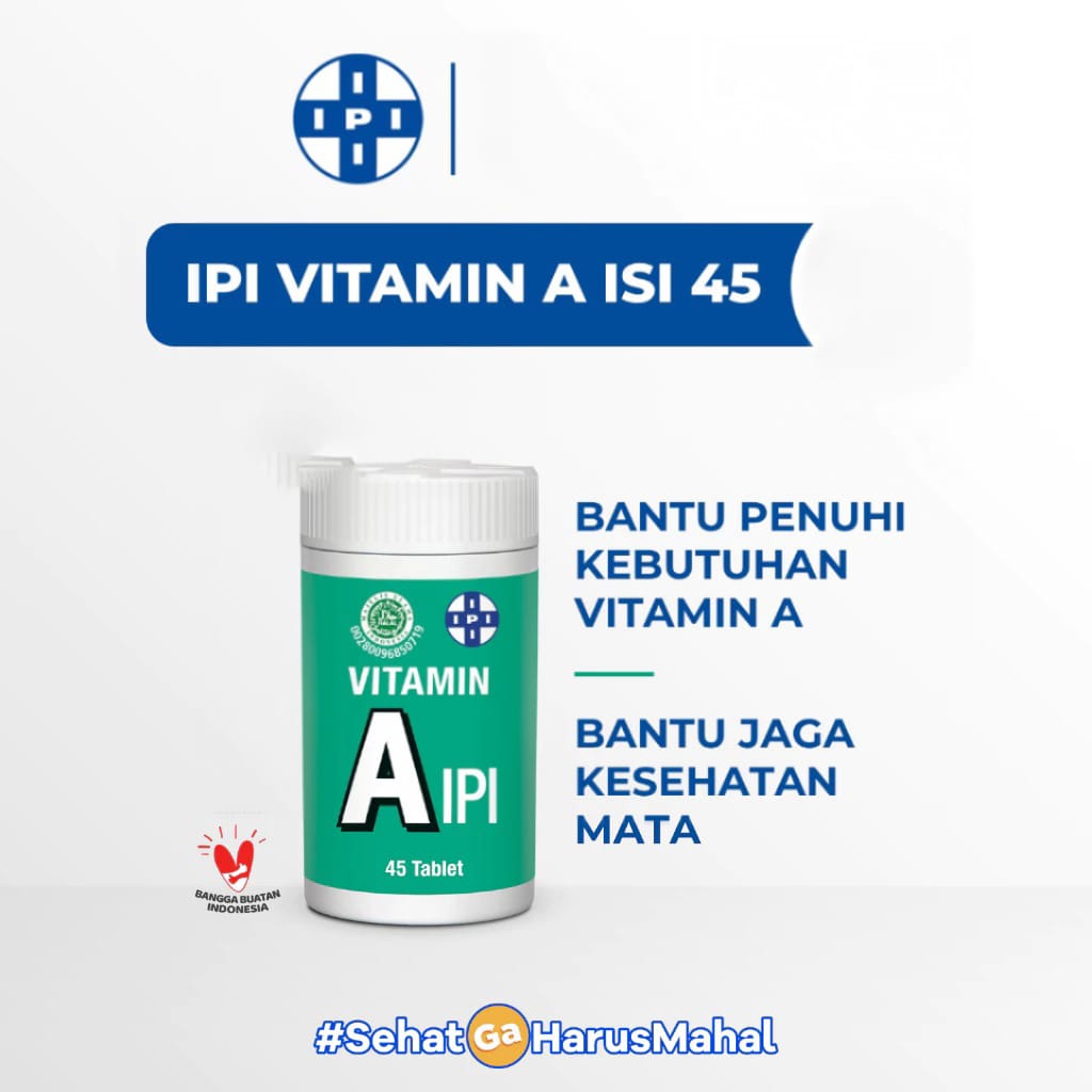 IPI Vitamin A (Isi 45 Tablet) - Vitamin Suplemen Kesehatan IPI Vitamin A (Isi 45 Tablet) - Vitamin Suplemen Kesehatan