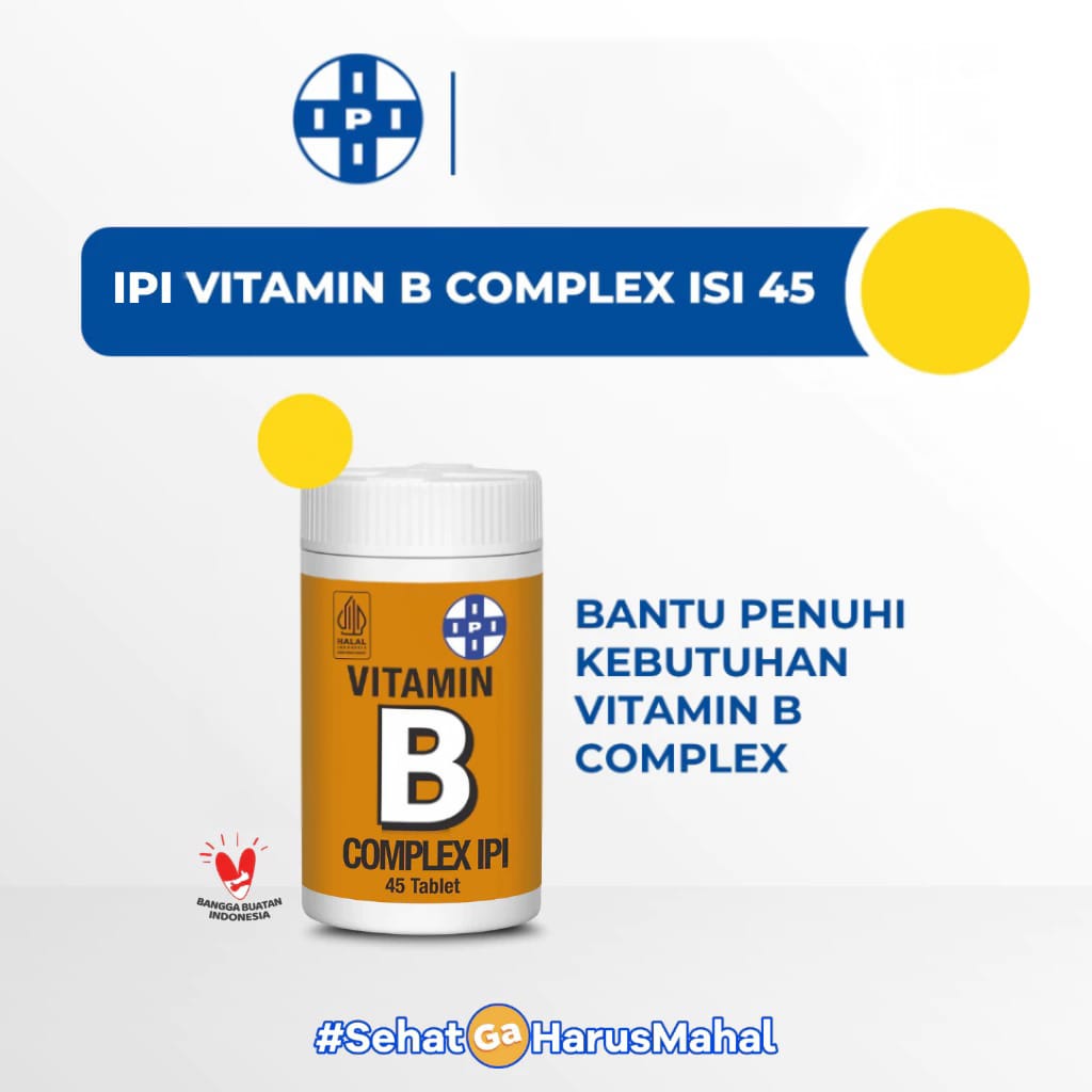 IPI Vitamin B Complex (Isi 45 Tablet) - Vitamin Suplemen Kesehatan IPI Vitamin B Complex (Isi 45 Tablet) - Vitamin Suplemen Kesehatan