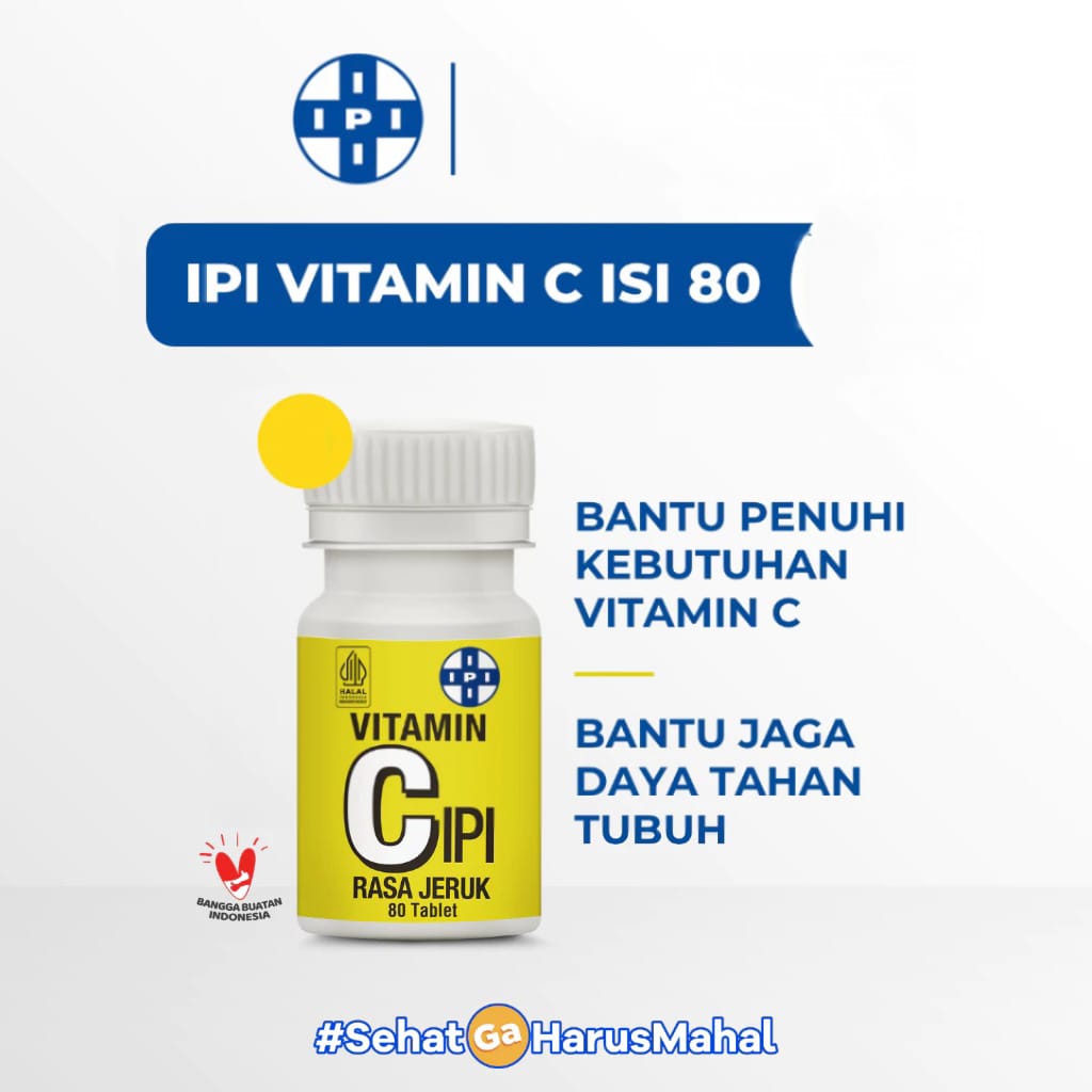 IPI Vitamin C (Isi 80 Tablet) - Vitamin Suplemen Kesehatan