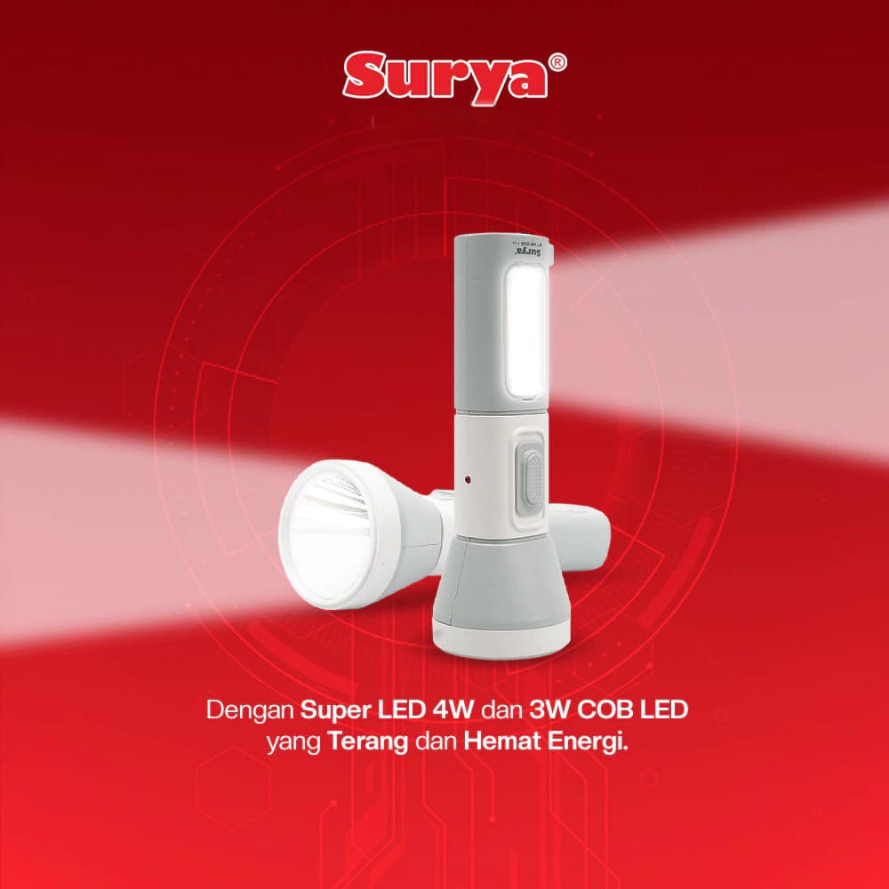 Surya Lampu Senter SYT L4W 3COB Emergency Lamp Rechargeable Surya Lampu Senter SYT L4W 3COB Emergency Lamp Rechargeable