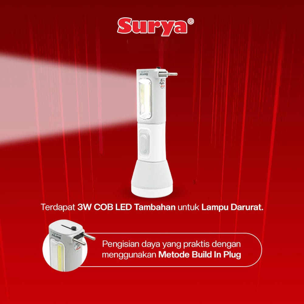 Surya Lampu Senter SYT L4W 3COB Emergency Lamp Rechargeable Surya Lampu Senter SYT L4W 3COB Emergency Lamp Rechargeable