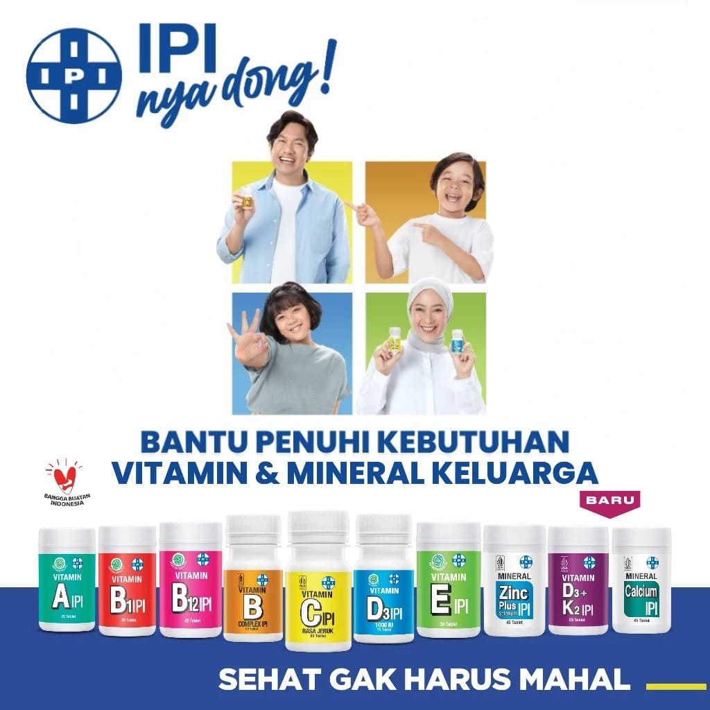 IPI Vitamin D3 1000 IU (Isi 30 Tablet) - Vitamin Suplemen Kesehatan IPI Vitamin D3 1000 IU (Isi 30 Tablet) - Vitamin Suplemen Kesehatan