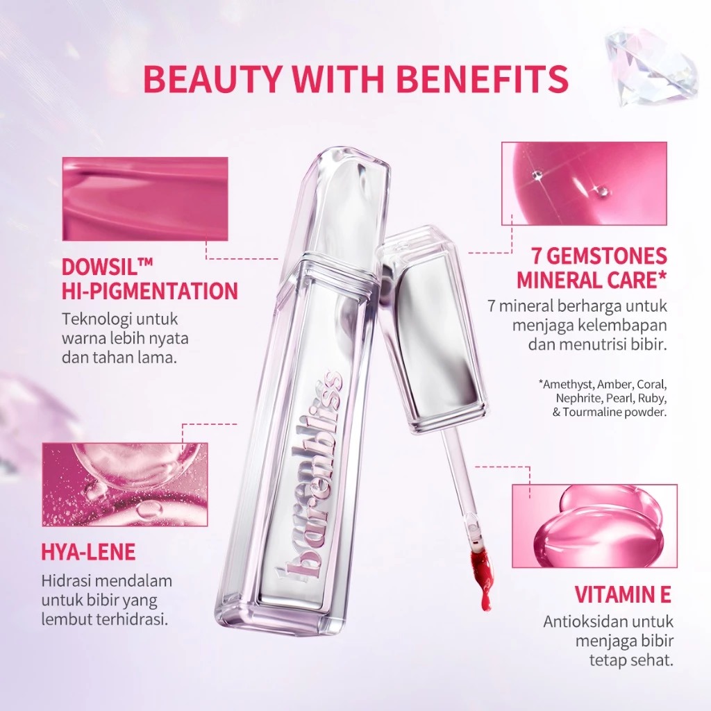 BNB Barenbliss Aura Mood Transferproof Vinyl Lip Cream 2,5ml - 789 Cute Smile