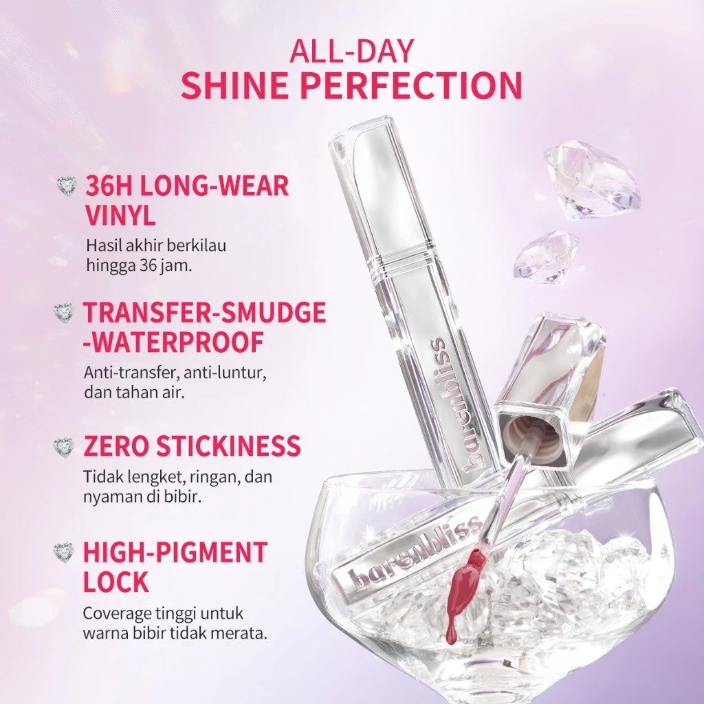 BNB Barenbliss Aura Mood Transferproof Vinyl Lip Cream 2,5ml - 988 Second Date