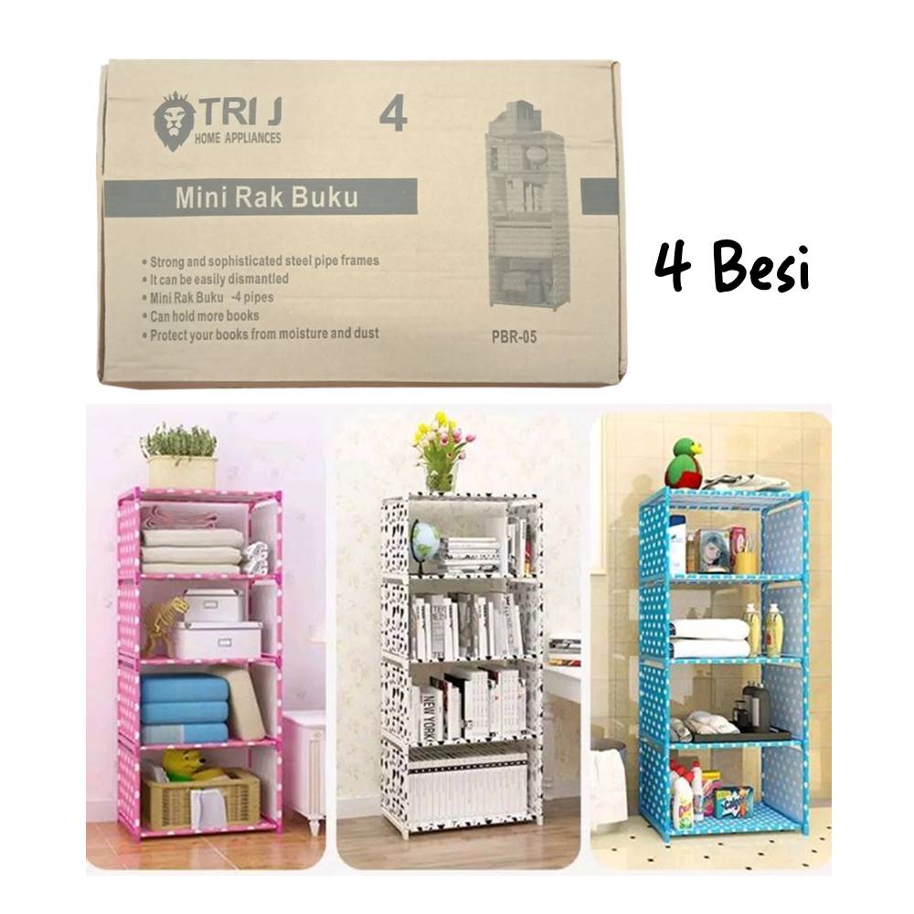 TRI J - Rak Buku 5 Susun - PUTIH COW MILK (Rak Serbaguna)