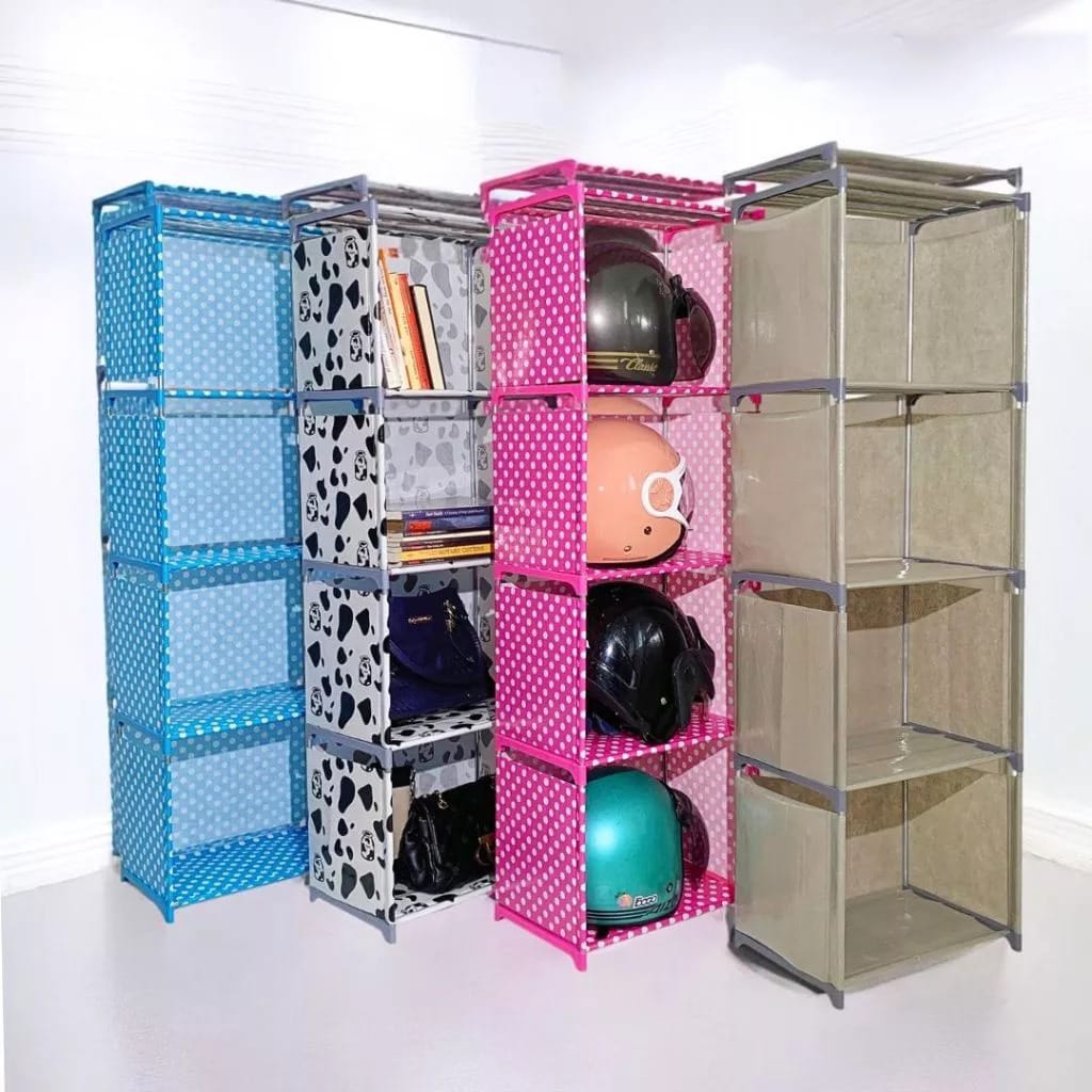 TRI J - Rak Buku 5 Susun - PUTIH COW MILK (Rak Serbaguna)