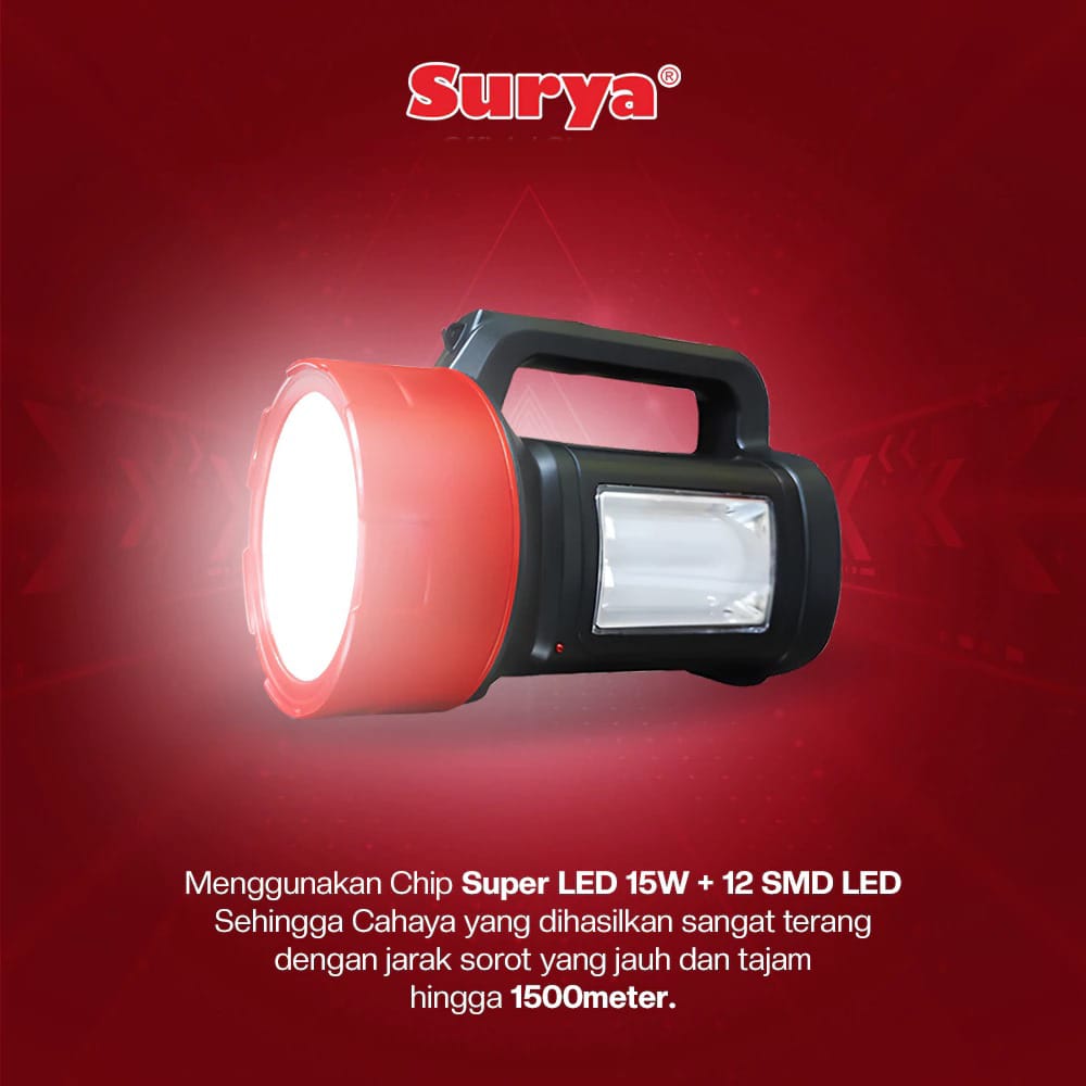 Surya Lampu Senter SHT L15W 12LED Emergency Lamp Rechargeable Surya Lampu Senter SHT L15W 12LED Emergency Lamp Rechargeable