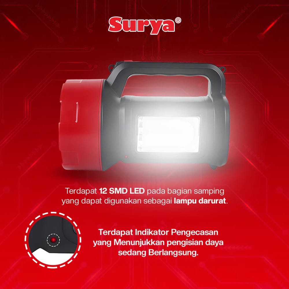 Surya Lampu Senter SHT L15W 12LED Emergency Lamp Rechargeable Surya Lampu Senter SHT L15W 12LED Emergency Lamp Rechargeable