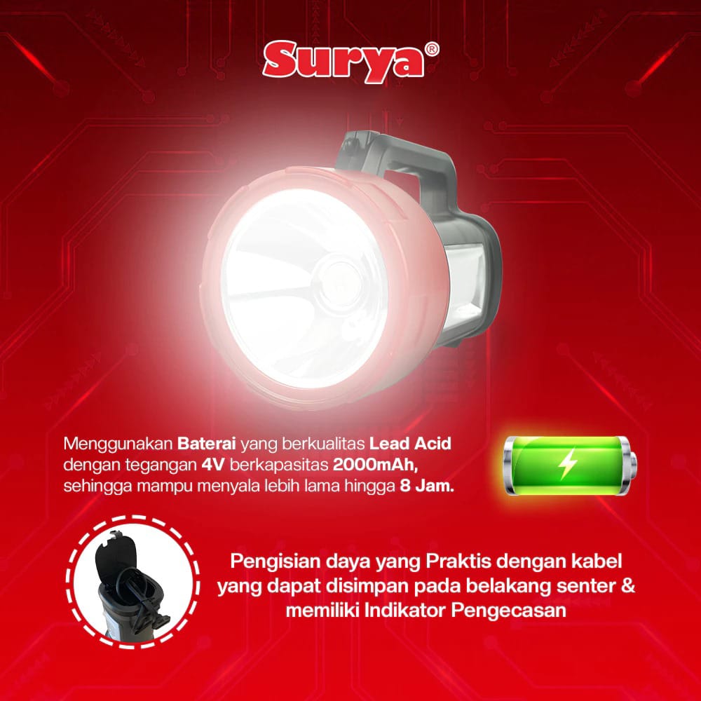 Surya Lampu Senter SHT L15W 12LED Emergency Lamp Rechargeable Surya Lampu Senter SHT L15W 12LED Emergency Lamp Rechargeable