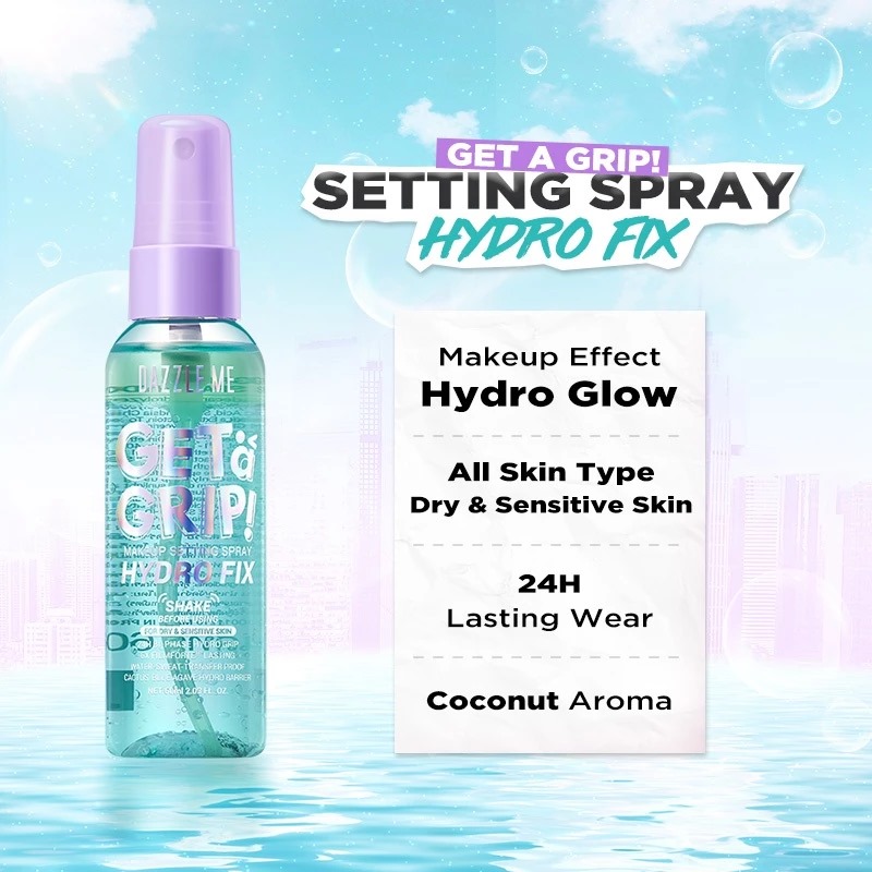 Dazzle Me Get a Grip! Makeup Setting Spray HYDRO Fix 60ml Dazzle Me Get a Grip! Makeup Setting Spray HYDRO Fix 60ml