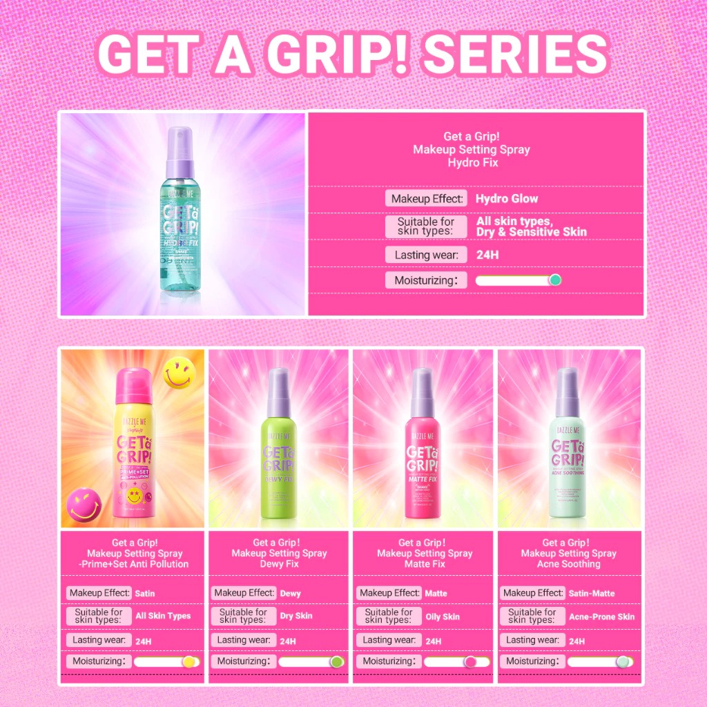 Dazzle Me Get a Grip! Makeup Setting Spray HYDRO Fix 60ml