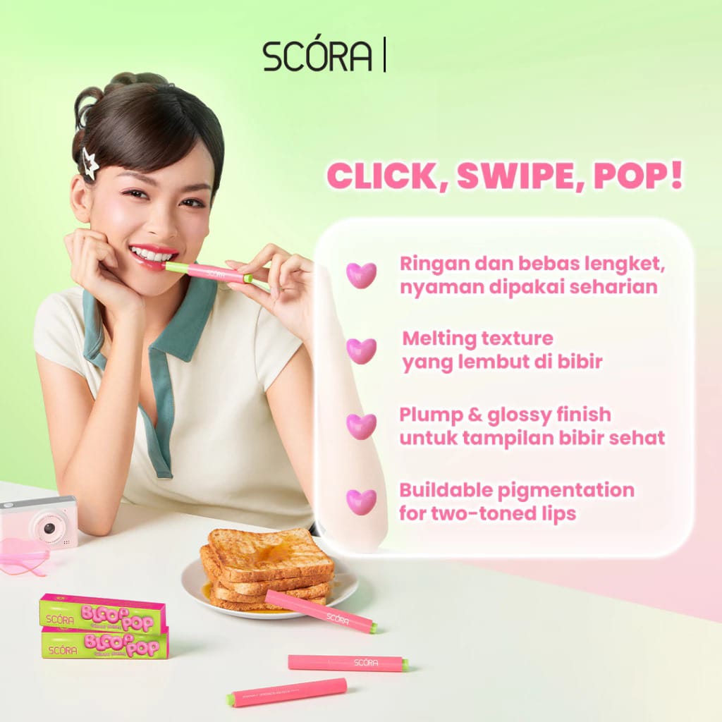Scora Bloop Pop Gloss Balm 2gr - 01 Maple Drizzle