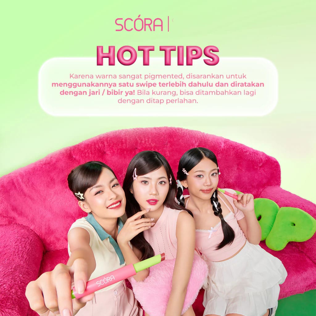Scora Bloop Pop Gloss Balm 2gr - 02 Strawberry Mochi