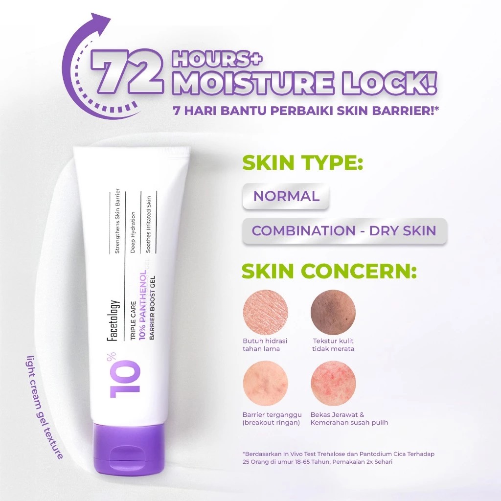 Facetology Triple Care 10% Panthenol Barrier Boost Gel 40gr