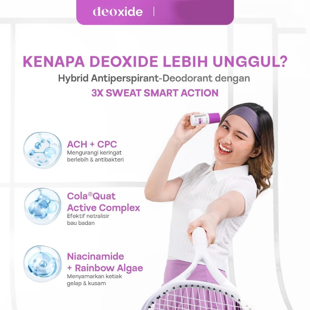 Deoxide Antiperspirant Deodorant 50gr - Bright+ (Extra White)