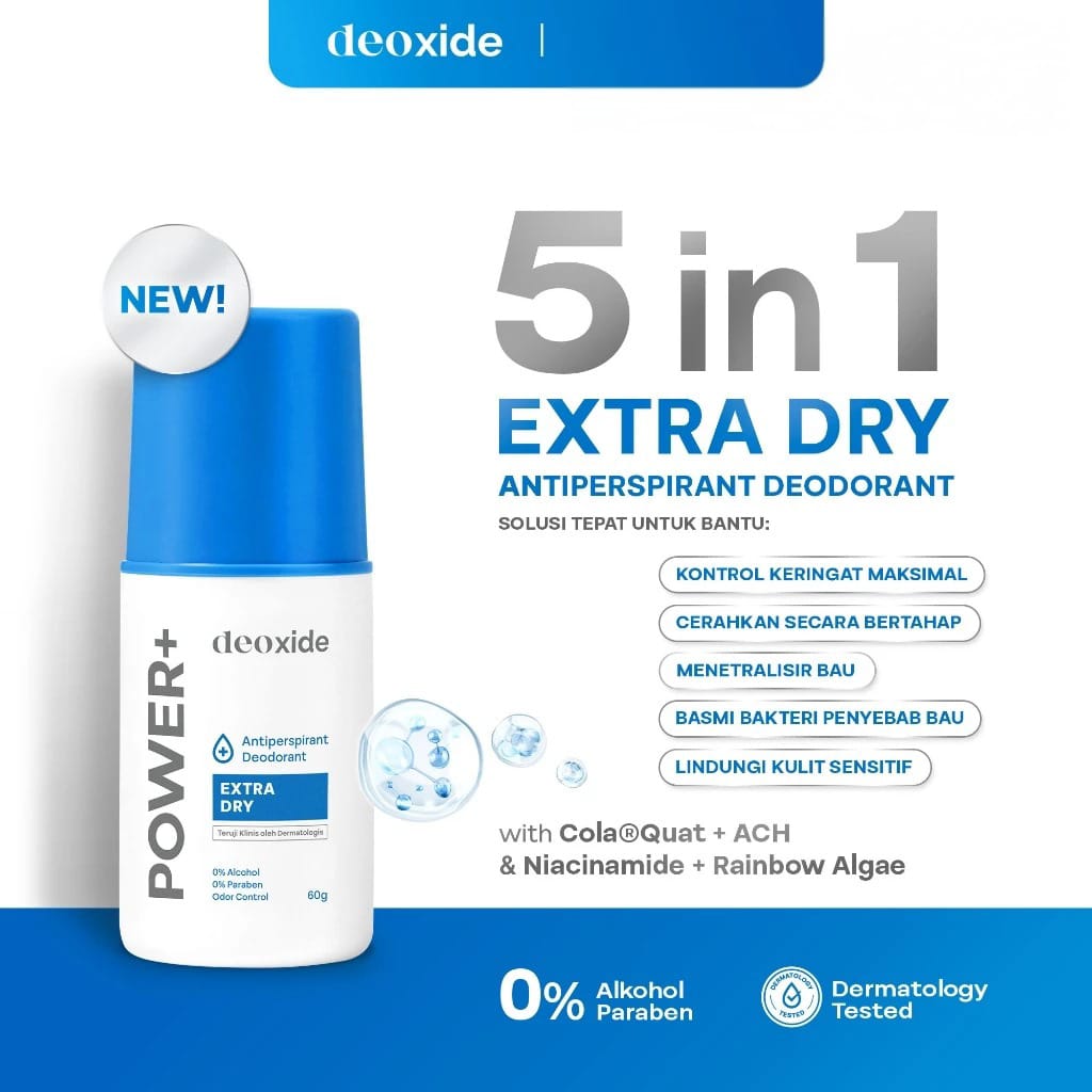Deoxide Antiperspirant Deodorant 50gr - Power+ (Extra Dry)