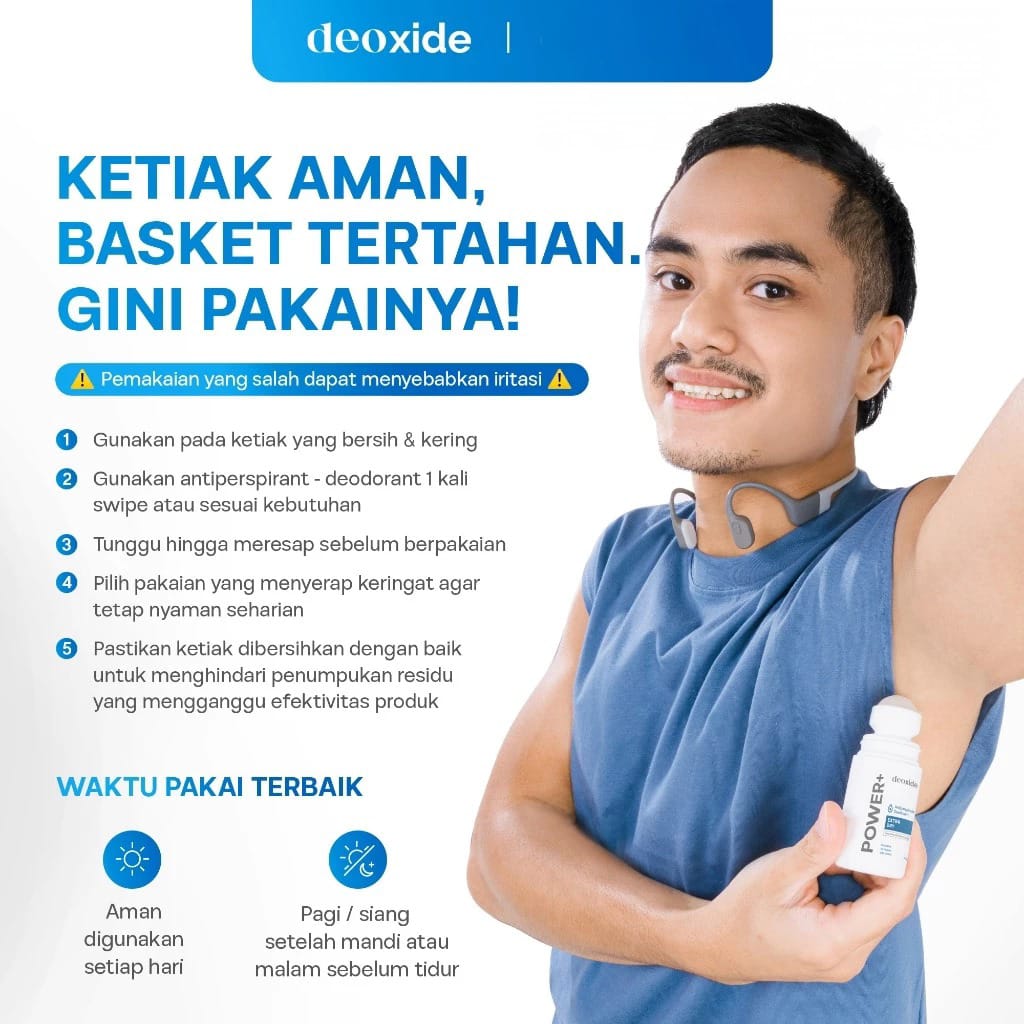 Deoxide Antiperspirant Deodorant 50gr - Power+ (Extra Dry)