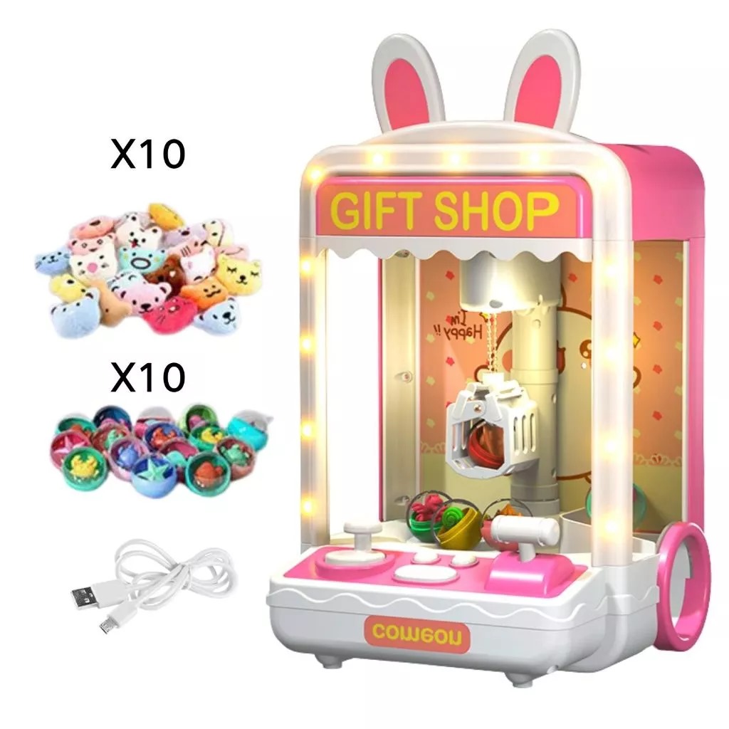 Mesin Capit Boneka - PINK (Mainan Capit Boneka Mini)