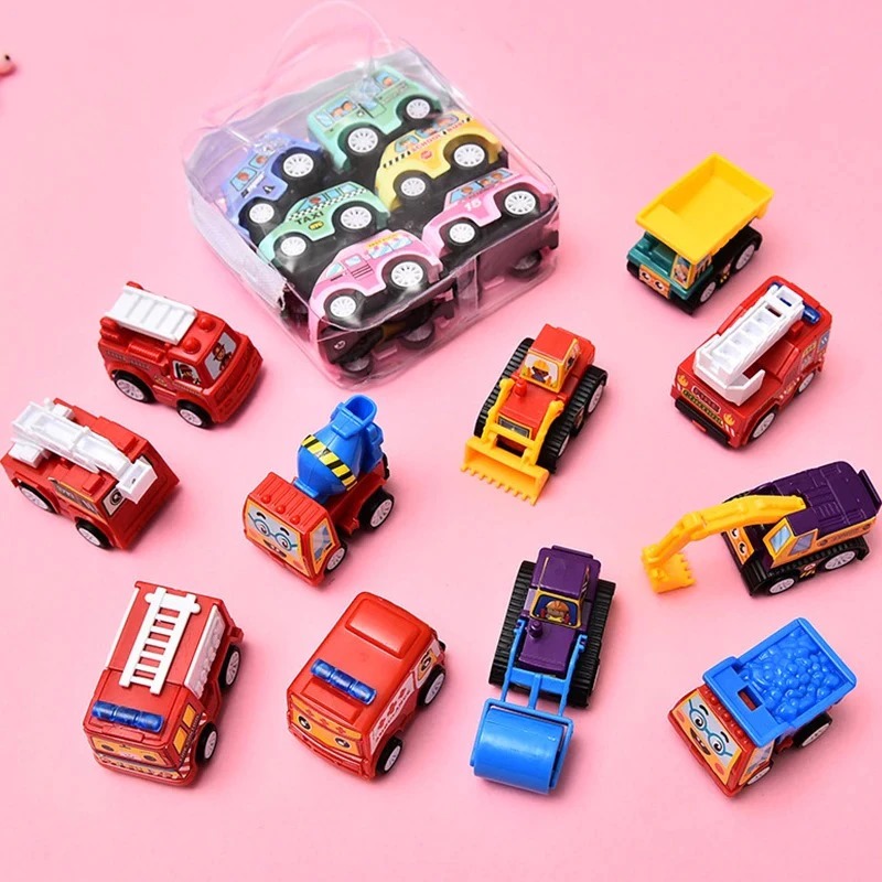 Mainan Mobil Pullback (Isi 6pcs) - MERAH PEMADAM