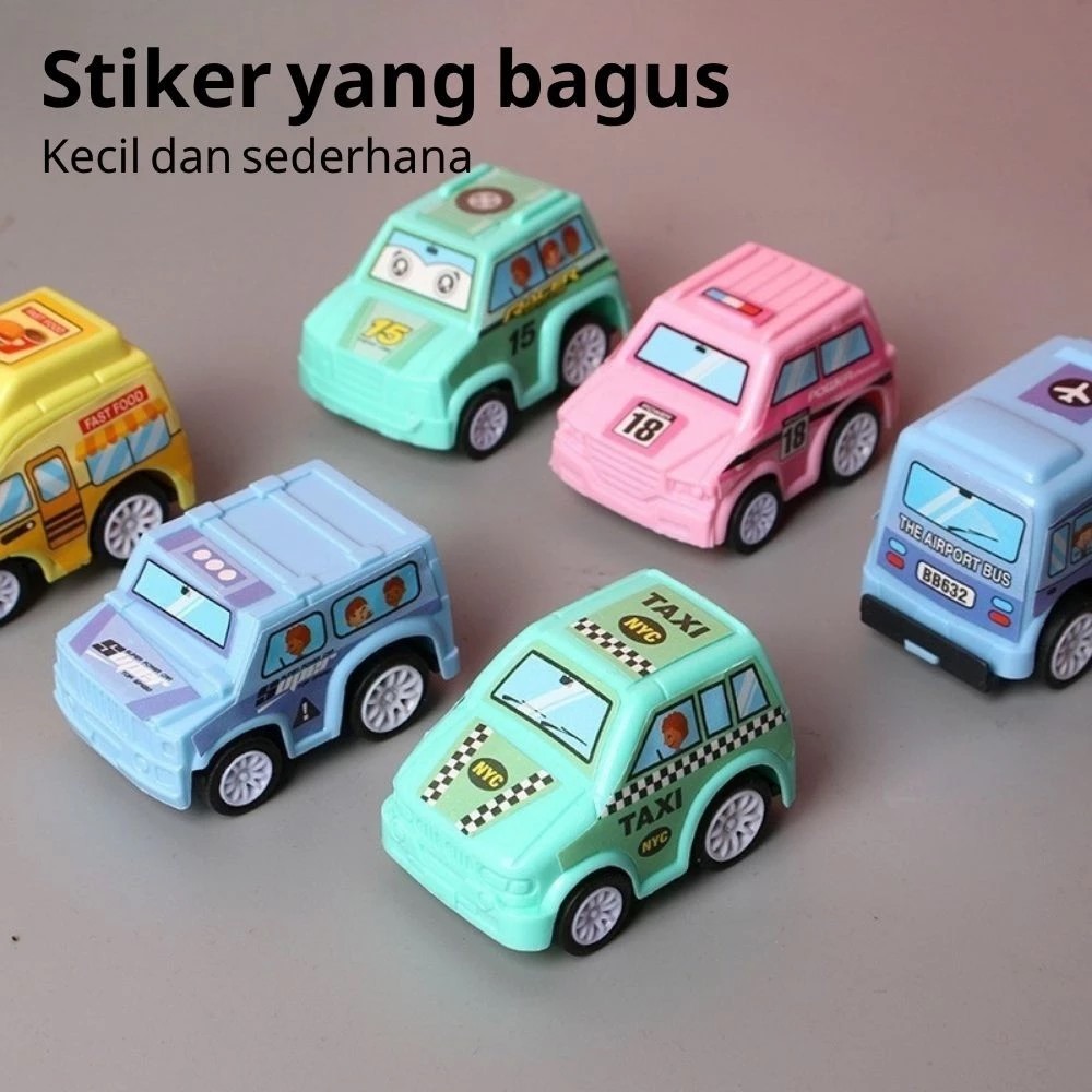 Mainan Mobil Pullback (Isi 6pcs) - MERAH PEMADAM