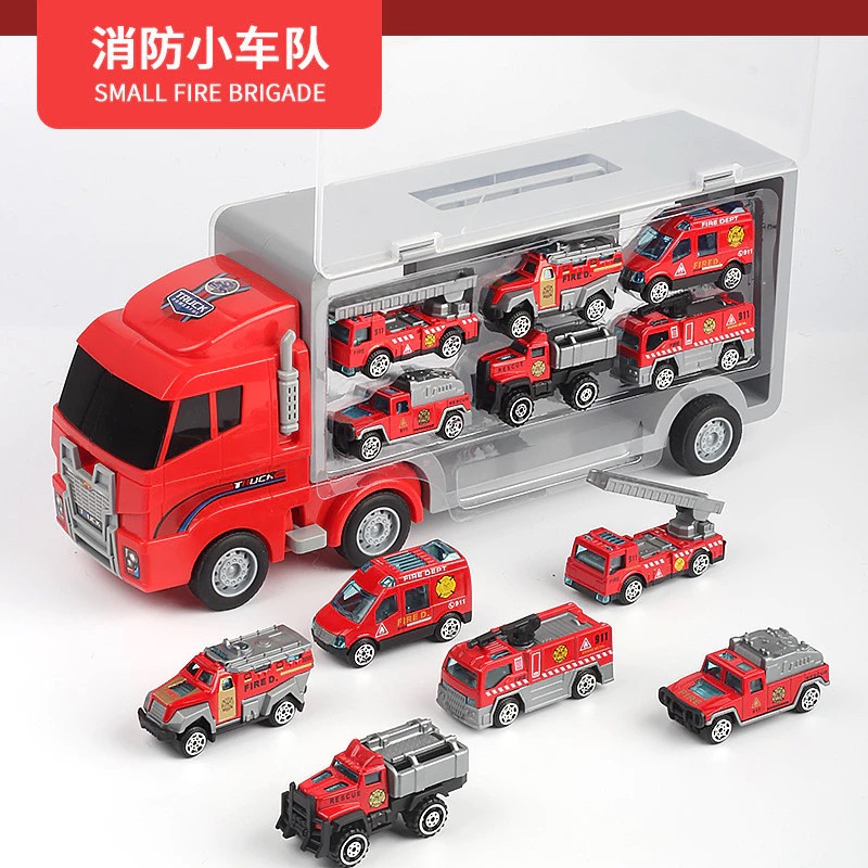 Mainan Diecast Truk Pengangkut Kendaraan Alloy