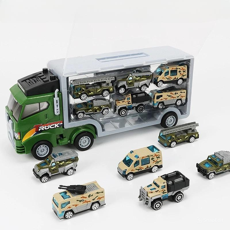 Mainan Diecast Truk Pengangkut Kendaraan Alloy