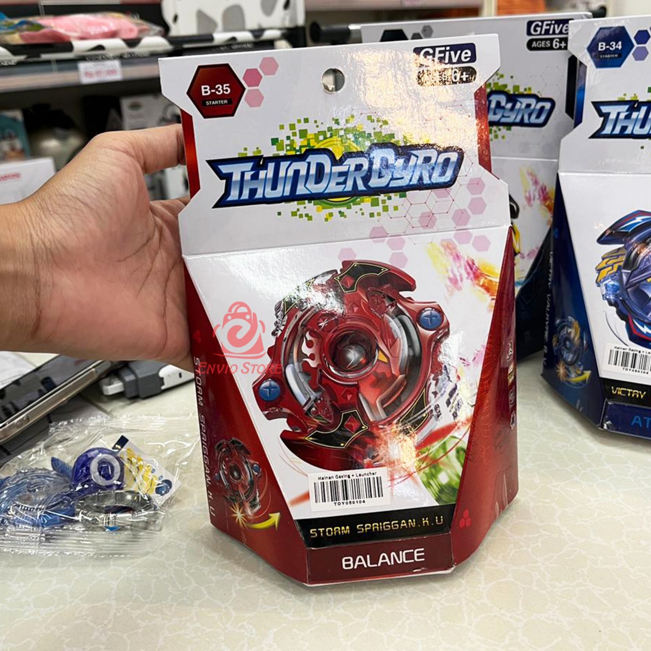 Mainan Gasing + Launcher (Mainan Gangsing Set)