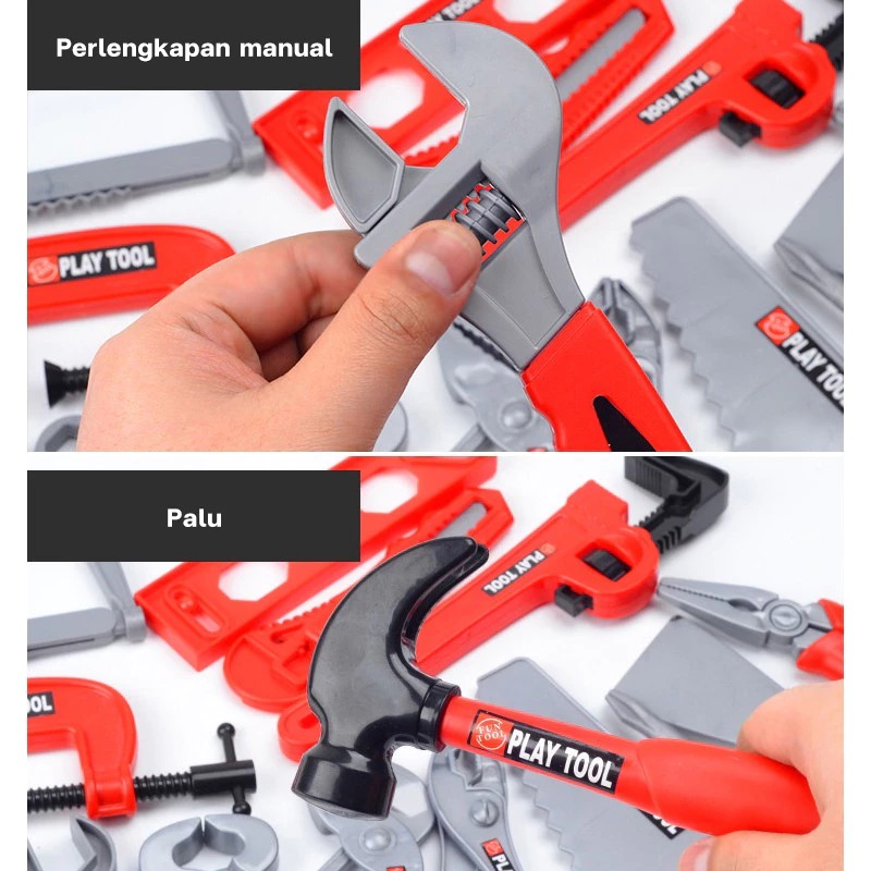 Mainan Set Perkakas 39pcs (Mainan Toolbox Kit)