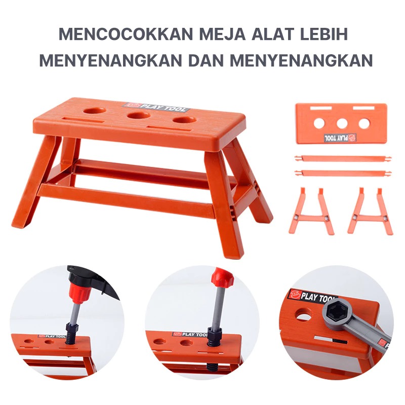 Mainan Set Perkakas 39pcs (Mainan Toolbox Kit)