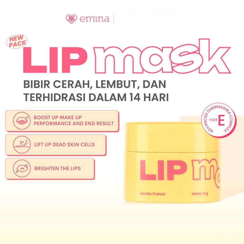 Emina Lip Mask 9gr - Vanilla Pretzel (Kuning)