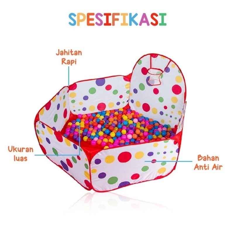 Kolam Mandi Bola Keranjang Basket (Mainan Mandi Bola Anak)