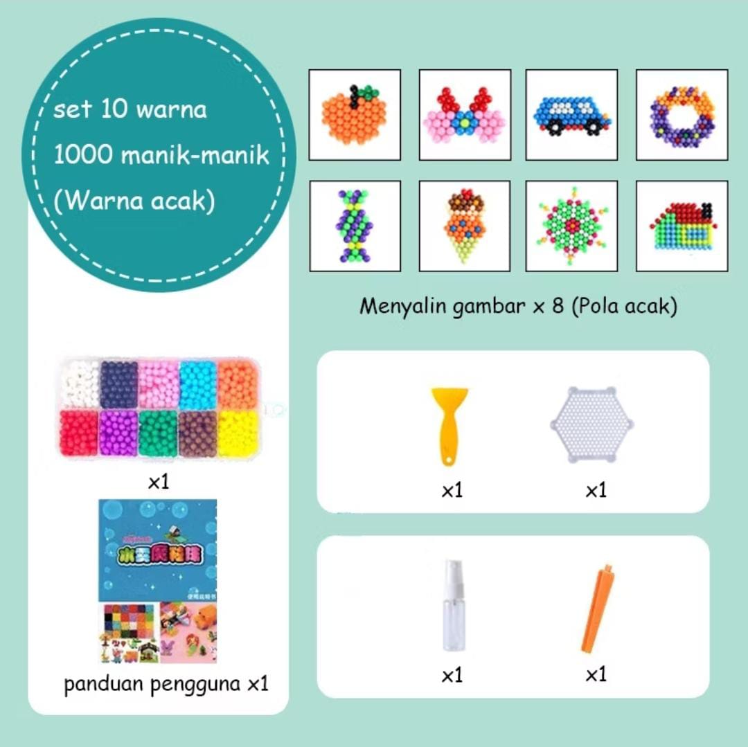 Mainan DIY Magic Water Beads 10 Color (Mainan Edukasi Anak)