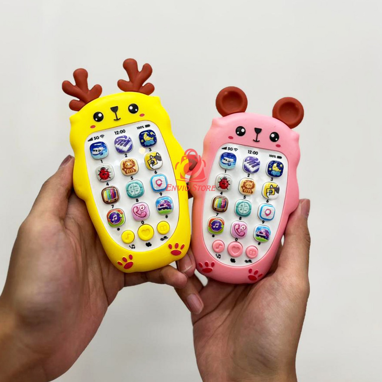 Mainan Telepon Bayi Animal - PINK (Phone Baby Music)