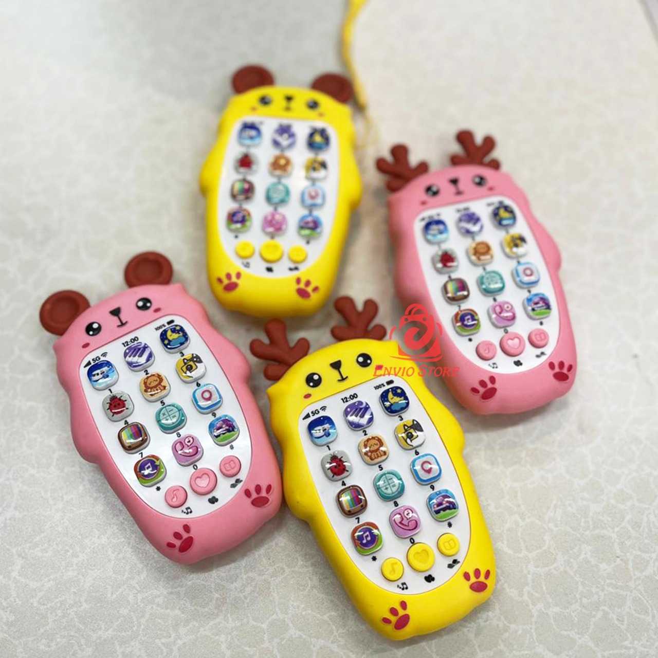 Mainan Telepon Bayi Animal - KUNING (Phone Baby Music)