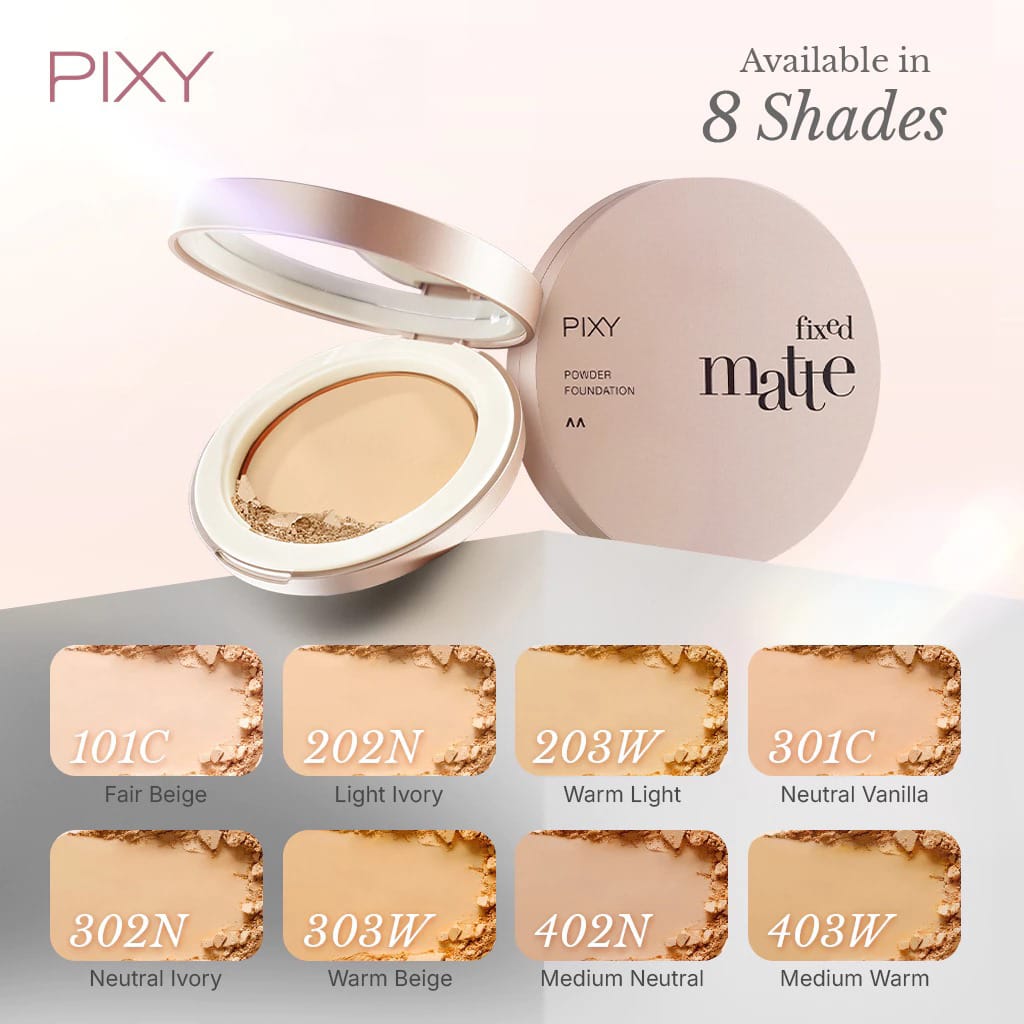 Pixy Fixed Matte Powder Foundation 9.5gr - 101C Fair Beige