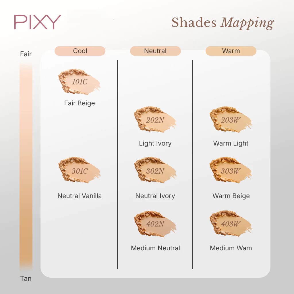 Pixy Fixed Matte Powder Foundation 9.5gr - 101C Fair Beige
