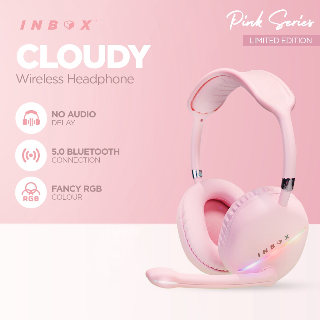 INBOX Pink Series - Headphone Wireless Cloudy (Limited Edition)