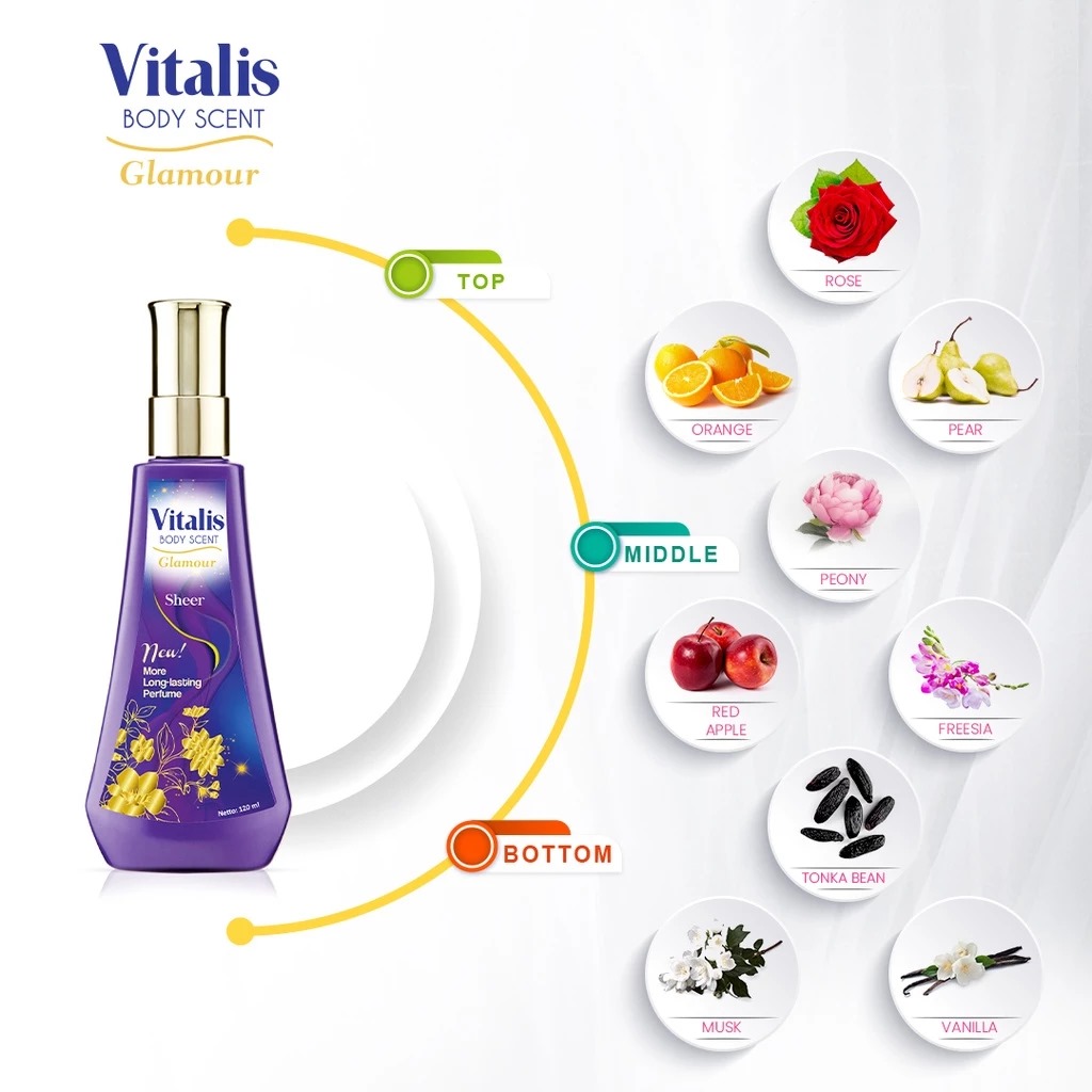 Vitalis Body Scent Glamour 120ml - Sheer