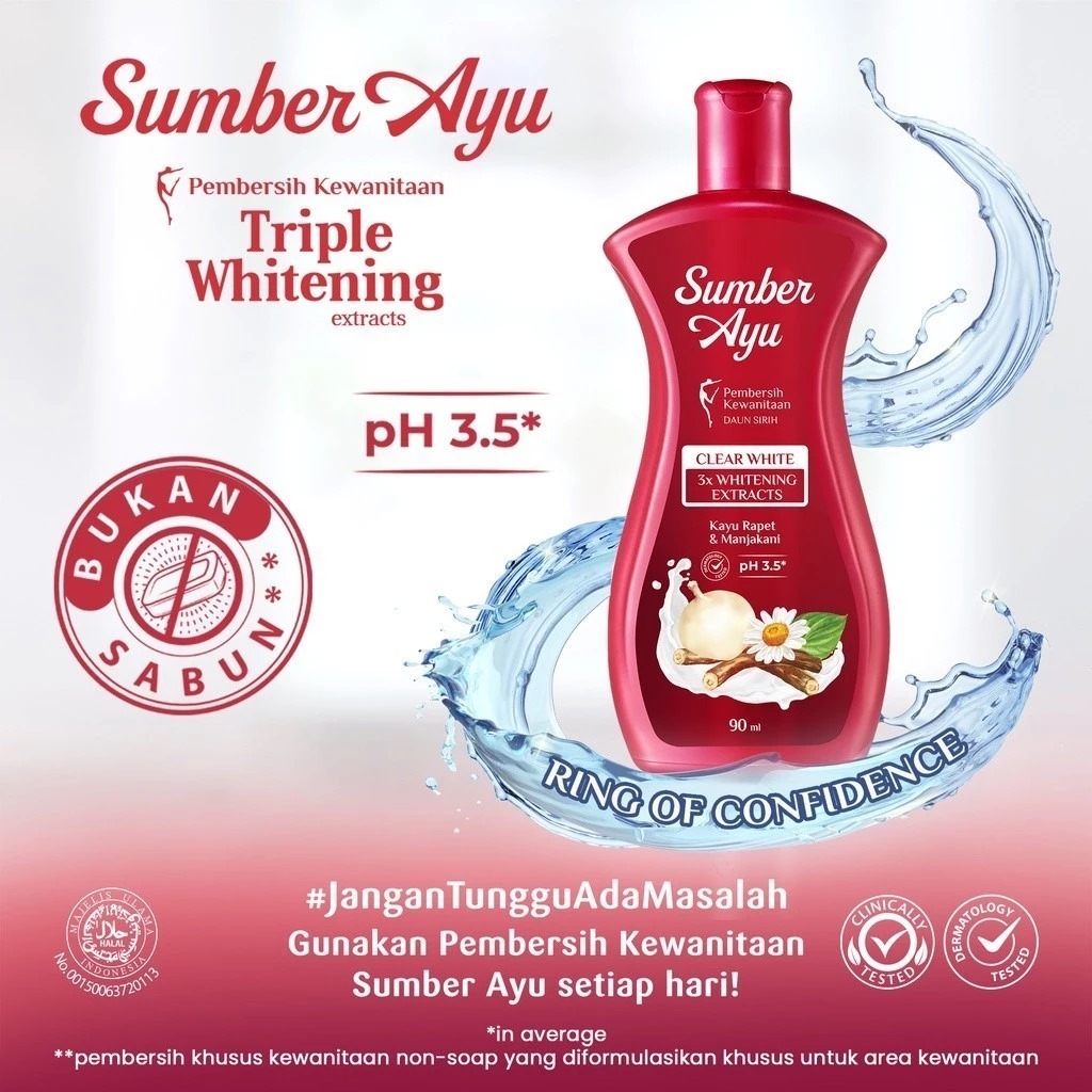 Sumber Ayu Feminine Hygiene Wash 90ml - Clear White
