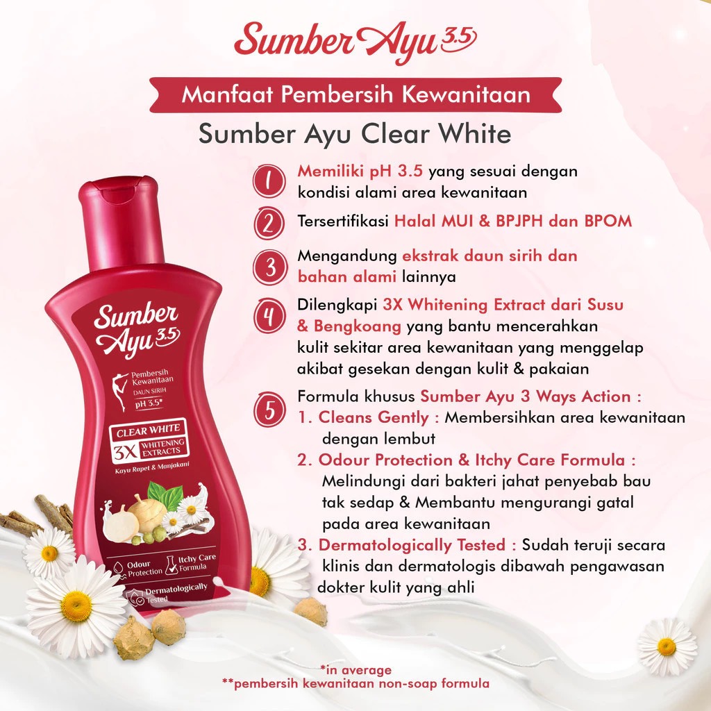 Sumber Ayu Feminine Hygiene Wash 90ml - Clear White