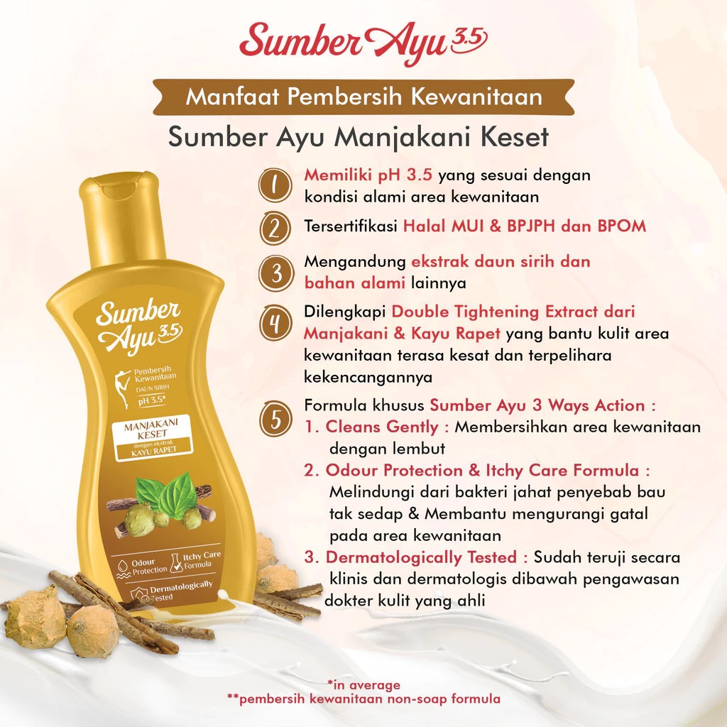Sumber Ayu Feminine Hygiene Wash 90ml - Manjakani Keset