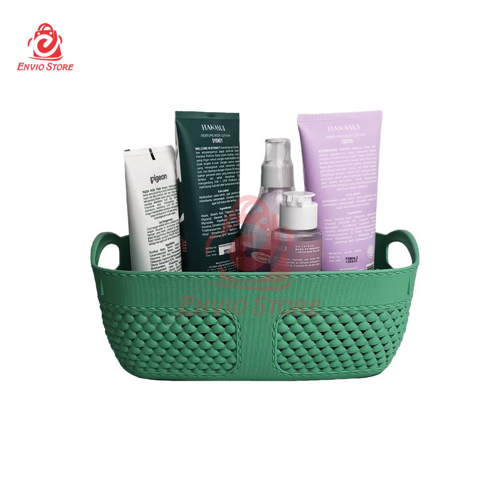 TRI J - Keranjang Plastik Serbaguna 24 x 17 x 9 cm - UNGU