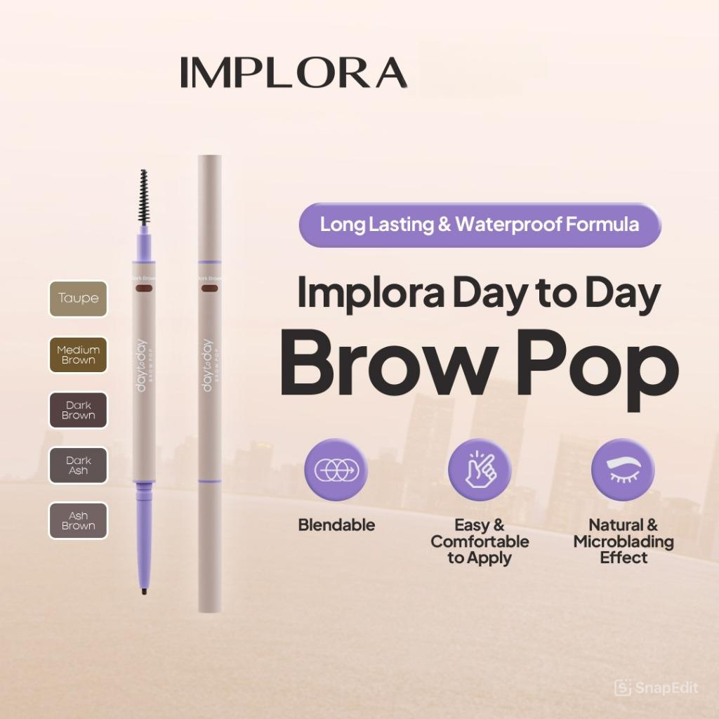 (PAKET ISI 12) Implora Day to Day Series Brow Pop - Dark Brown