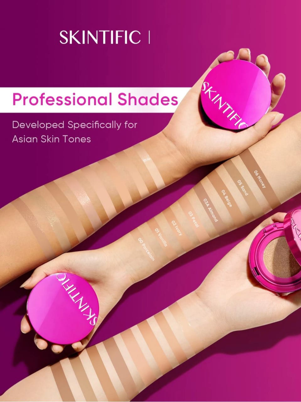 Skintific Cover Glow Perfect Pink Cushion 11gr - 01 Vanilla