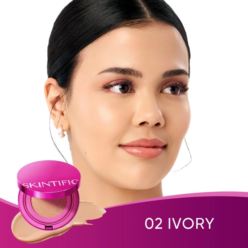 Skintific Cover Glow Perfect Pink Cushion 11gr - 02 Ivory